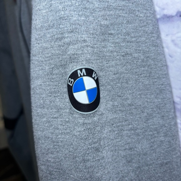 Puma Men's BMW Motorsport Hooded Sweat Jacket Gray Full Zip - Size XXL - Picture 4 of 16